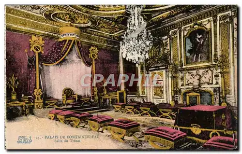 Cartes postales Palais De Fontainebleau Salle du trone