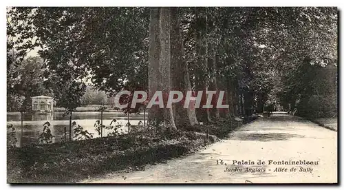 Cartes postales Palais deFontainebleau Jardin Anglais Allee de Suily