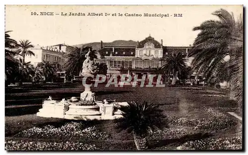 Cartes postales Nice Le JArdin Albert et le Casino Municipal