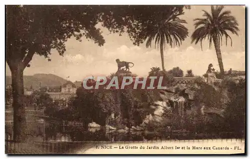 Ansichtskarte AK Nice La Grotte du Jardin et la Mare aux Canards