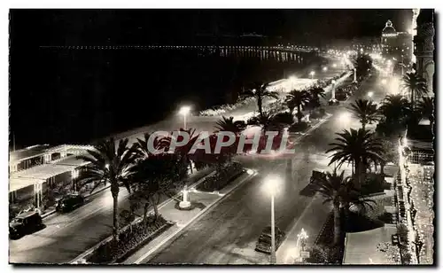 Cartes postales Cote D Azur Nice la nuit La Promenade des Anglais