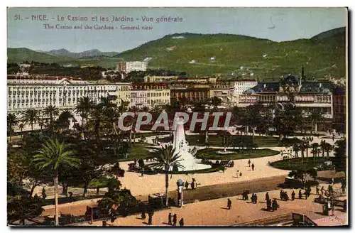 Ansichtskarte AK Nice Le casino et les Jardins Vue generale The casino and the Gardens General