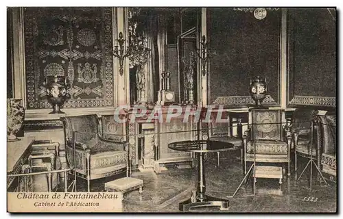 Cartes postales Chateau de Fontainebleau cabinet de I Abdication