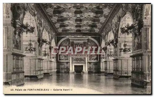 Cartes postales Palais de Fontainebleau Galerie Henri II