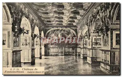 Ansichtskarte AK Chateau de Fontainebleau Galerie Henri II