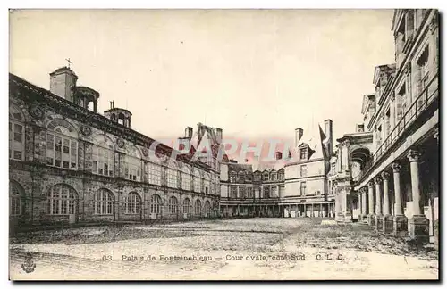 Cartes postales Palais de Fontainebleau Cour Ovale