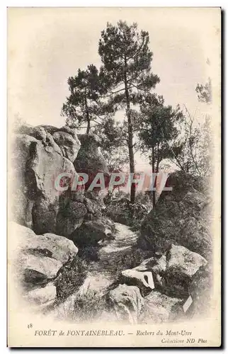 Cartes postales Foret de Fontainebleau Rochers du Mont ussy