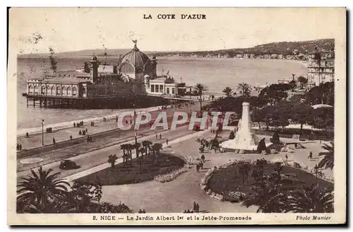 Ansichtskarte AK Nice Le Jardin Albert et la Jetee Promenade