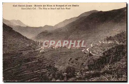 Cartes postales Col Saint Jean Route de Nice a Sospel et en italie