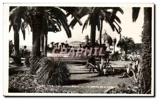 Ansichtskarte AK Nice Les Jardins Albert ler Le Casino de la Jetee