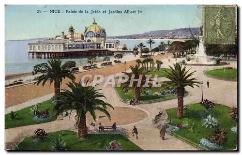 Cartes postales Nice Palais de la Jetee et Jardins Albert