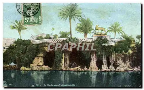 Cartes postales Nice La Grotte dans le Jardin Public