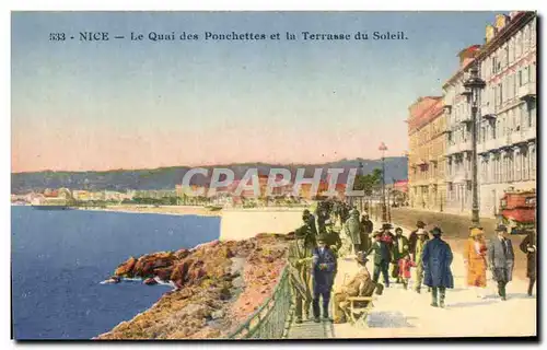 Cartes postales Nice Le Quai des Ponchettes et la Terrasse du Soleil