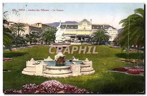 Cartes postales Nice Jardins des Palmiers Le Casino