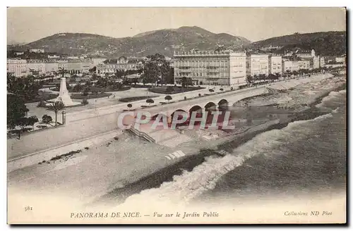 Cartes postales Panorama De Nice Vue sur le Jardin Public