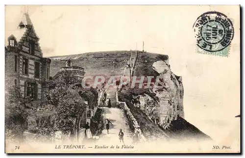 Cartes postales Le Treport Escalier de la Falaise