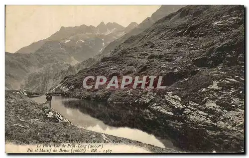 Cartes postales Environs de Luchon Route du Luc vert Le petit lac de prat Long Pie et Massif de Boum