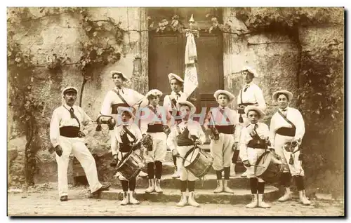 CARTE PHOTO Troupe d enfants Musiciens
