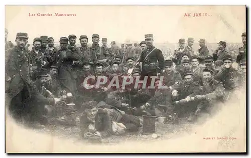 Cartes postales Les Grandes Manoeuvres Au Jus militaria