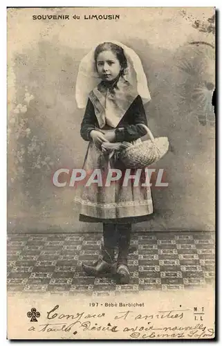 Ansichtskarte AK Souvenir du Limousin Folklore Costume Enfant