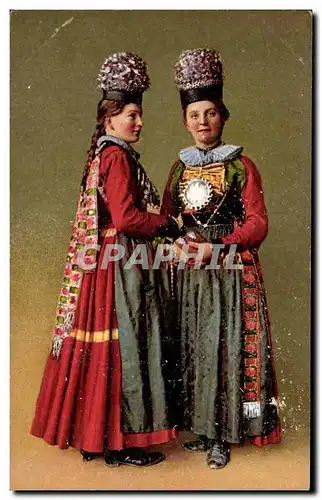 Cartes postales Prozessionstracht aus Freiburg Folklore Costume