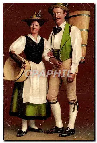 Cartes postales Vignerons Vaudois Folklore Costume