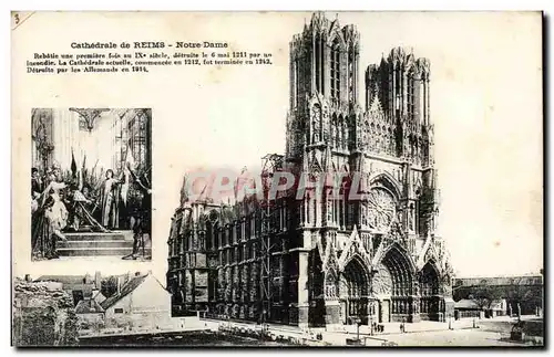 Ansichtskarte AK Cathedrale de Reims Notre Dame Jeanne d arc