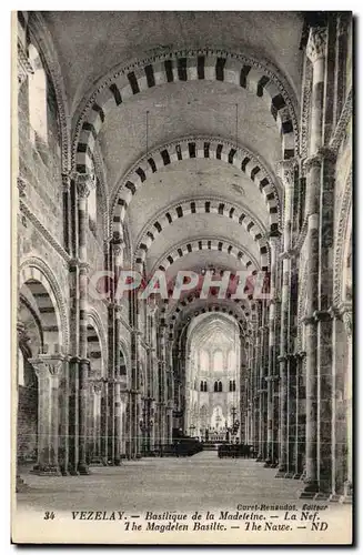 Cartes postales Vezelay basilique de la Madeleine