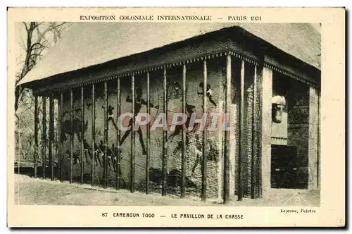 Ansichtskarte AK Exposition coloniale internationale Paris 1931 Cameroun Togo Pavillon de la chasse