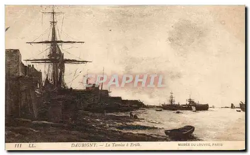 Cartes postales Daubigny La Tamise a Erith