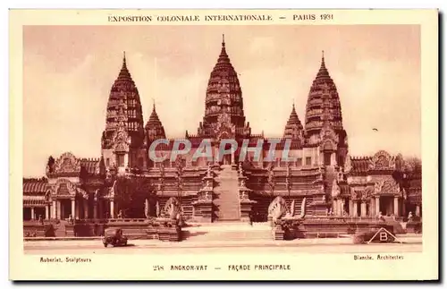 Ansichtskarte AK Exposition Colonlale Internationale Paris Angkor Vat Facade Principale