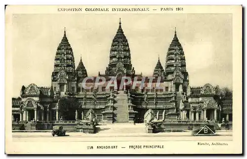 Ansichtskarte AK Exposition Colonlale Internationale Paris Angkor Vat Facade Principale