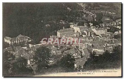 Cartes postales Les Pyrenees cauterets Vue generale et Mamelon Vert
