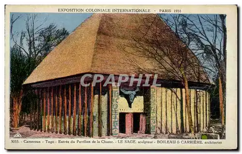 Cartes postales Exposition coloniale Internationale Paris Cameroun Togo du Pavillon de la Chasse Le Sage