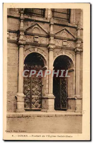 Ansichtskarte AK Dinan Portail de I Eglise Saint Malo