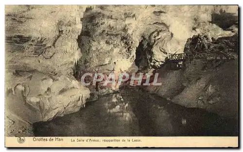 Cartes postales Grottes Han La Salle d Armes reapparilion de la Lesse