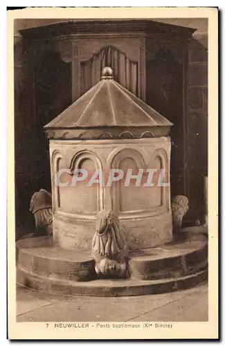 Cartes postales Neuwiller Fonts baptismaux (XI Siecle)