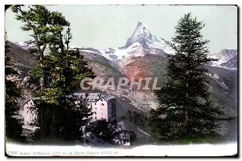 Cartes postales Hotel Riffelalp et Mont Cervin