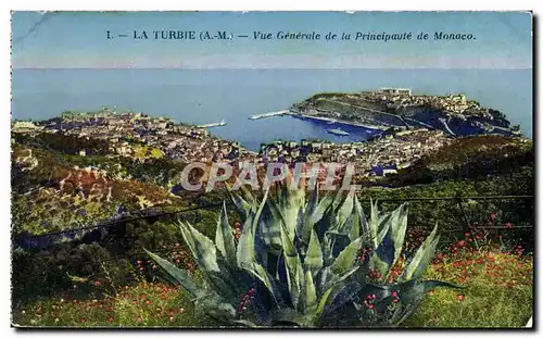 Cartes postales La Turbie Vue Generale de la Principaute de Monaco