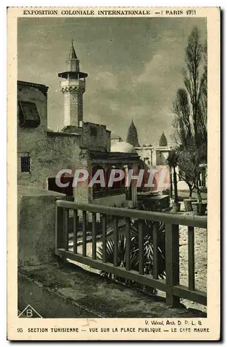 Ansichtskarte AK Exposition Coloniale Internationale Paris 1931 Section tunisienne Le cafe maure