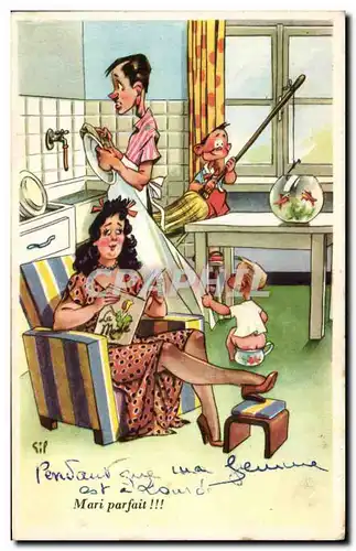 Cartes postales Humour Femme et enfants