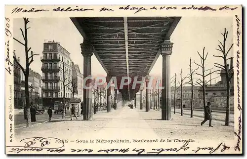 Cartes postales Paris Sous le Metropolitain de la Chapelle Metro