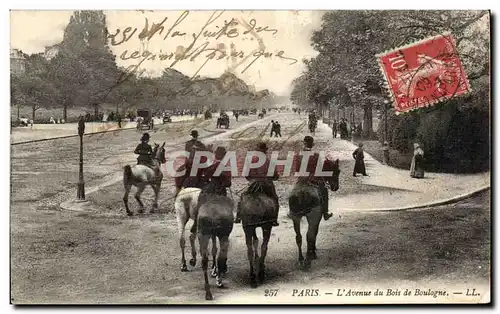 Ansichtskarte AK Paris L Avenue de Bois de Boulogne Cheval Horse