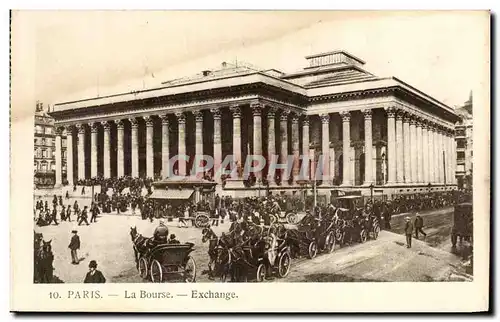 Cartes postales Paris La Bourse Exchange Caleches