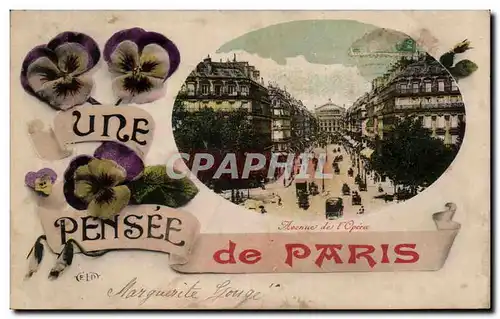 Cartes postales Pensee de Paris Avenue de l opera