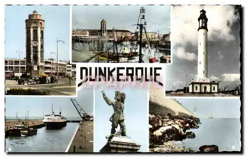 Cartes postales Dunkerque Place du Minck Le phare Port Jean Bart