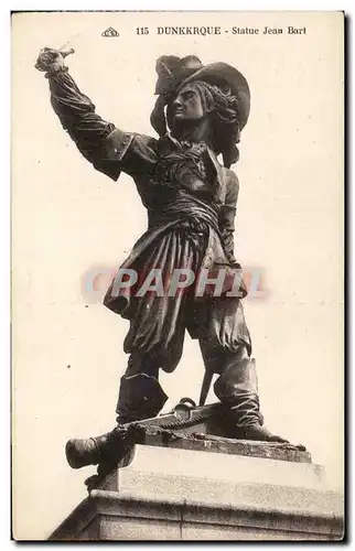 Cartes postales Dunkerque Statue Jean Bart