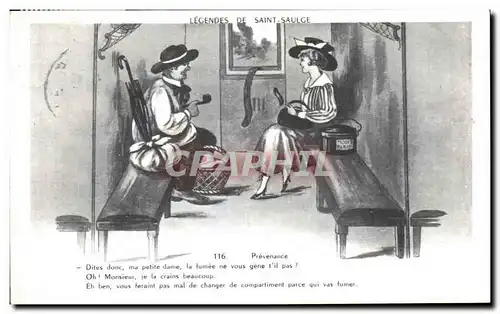 Cartes postales Legendes De Saint Saulge Prevenance Train Femme et paysan