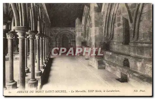 Cartes postales Abbaye Du Mont Saint Michel La Merveille XIII Siecle Le Lavatorium