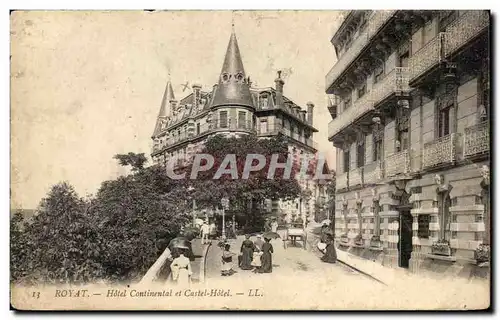 Cartes postales Royat Hotel Continental et Castel Hotel